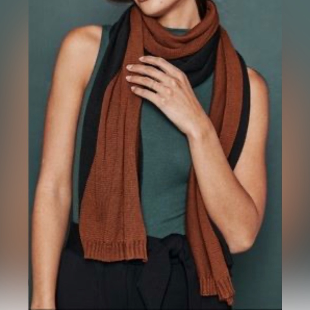 Summersalt Two Tone Brown Black Colorblock The Classic Scarf Wrap